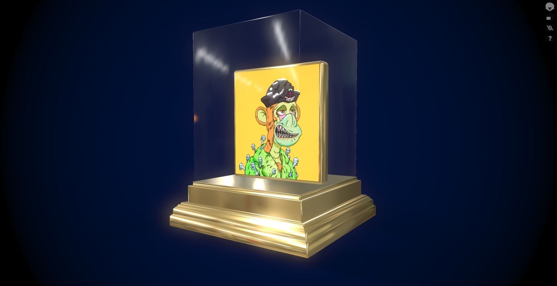 Mutant Ape 20 Gold Club Low-poly 3D model_3