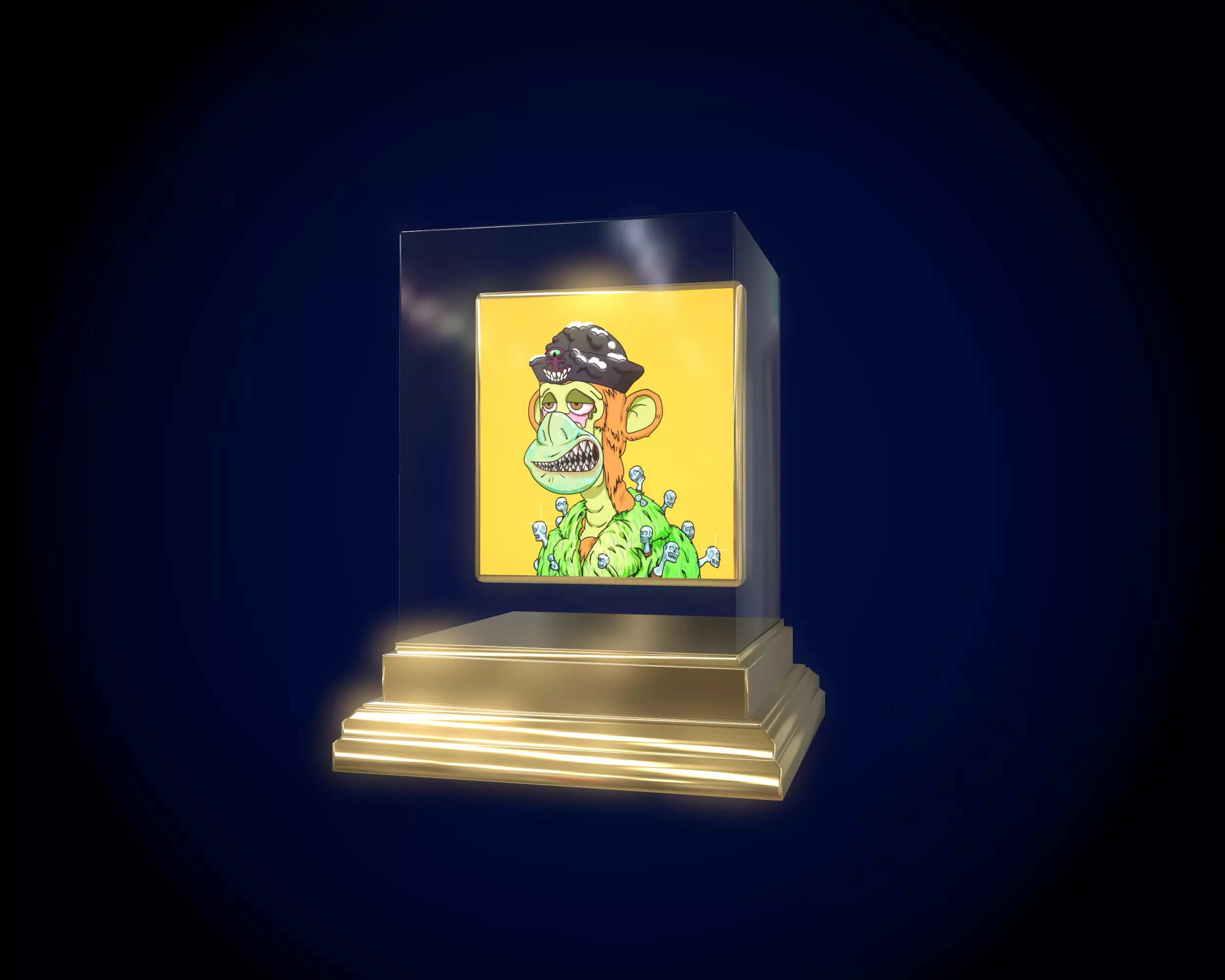 Mutant Ape 20 Gold Club Low-poly 3D model_0