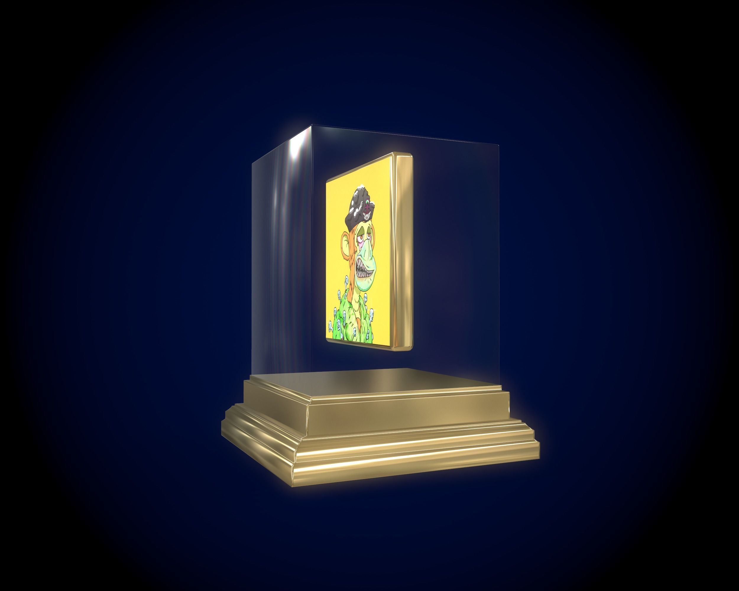 Mutant Ape 20 Gold Club Low-poly 3D model_6