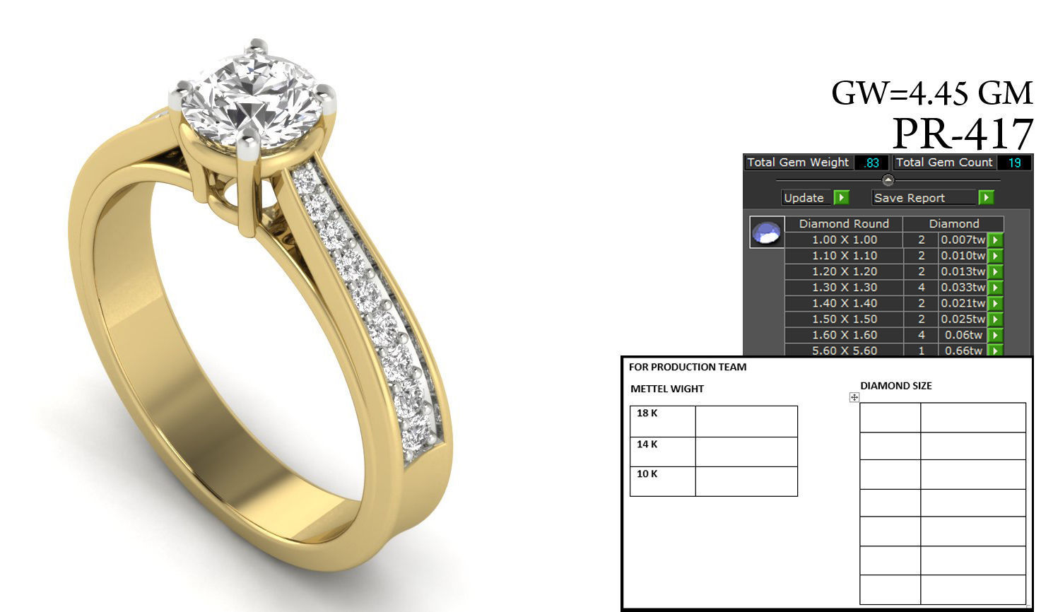 solitaire wedding engagement women ring 3dm render detail 3D print model_6