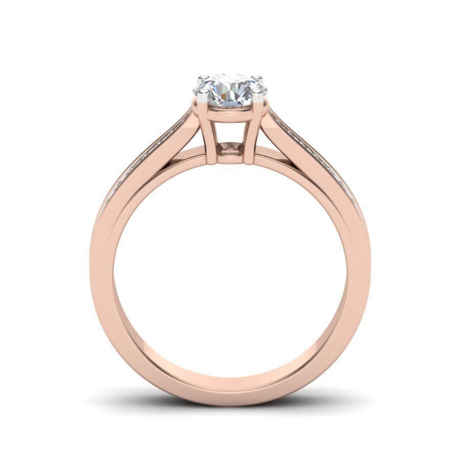 solitaire wedding engagement women ring 3dm render detail 3D print model_10
