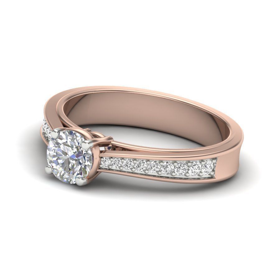 solitaire wedding engagement women ring 3dm render detail 3D print model_12