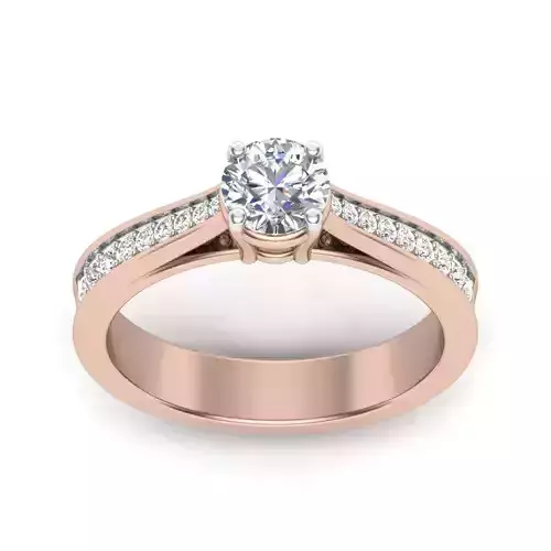 solitaire wedding engagement women ring 3dm render detail 3D print model