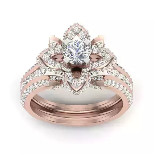 solitaire wedding engagement women ring 3dm render detail