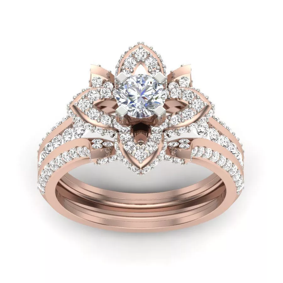 solitaire wedding engagement women ring 3dm render detail 3D print model