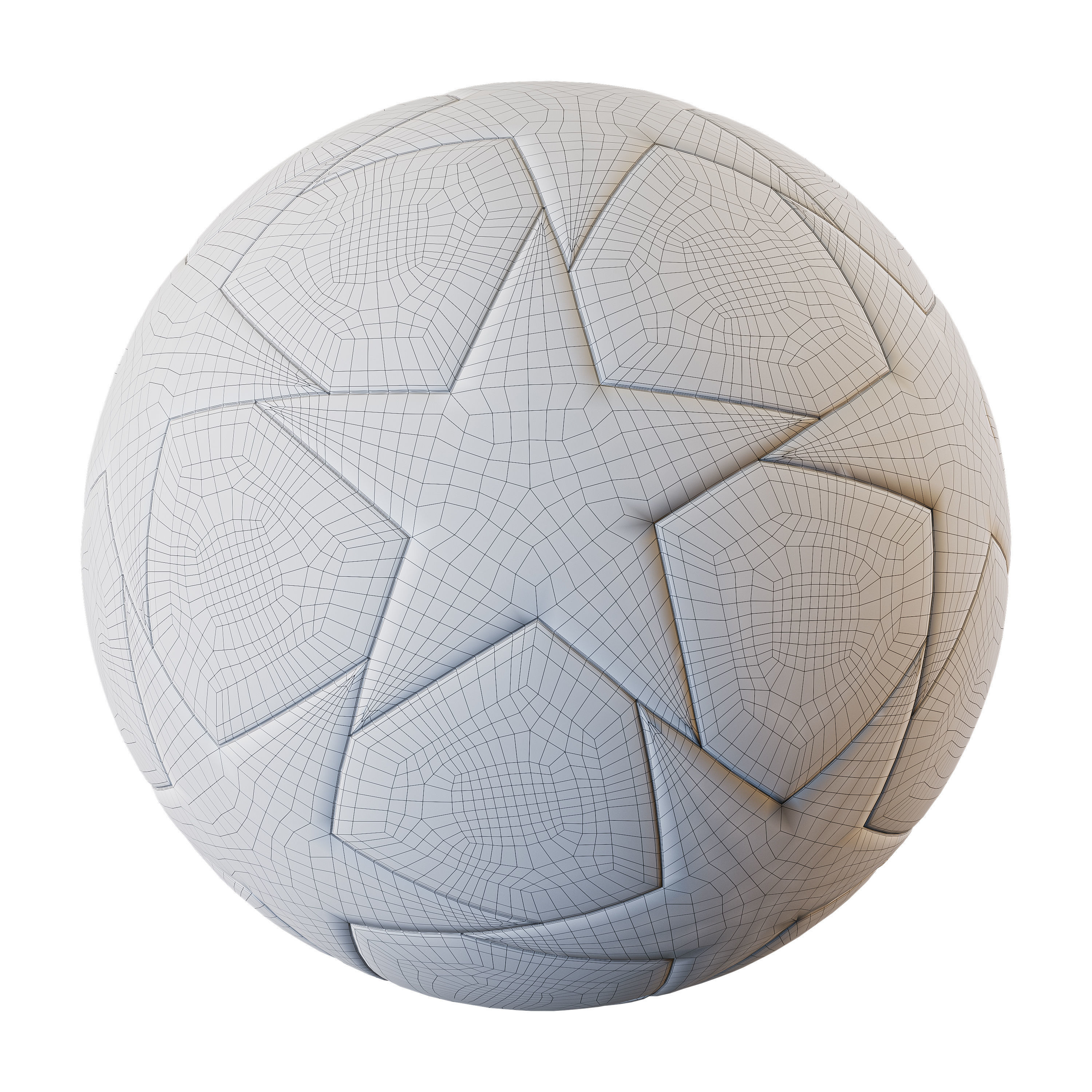adidas UCL Competition St Petersburg Ball Low-poly 3D model_4