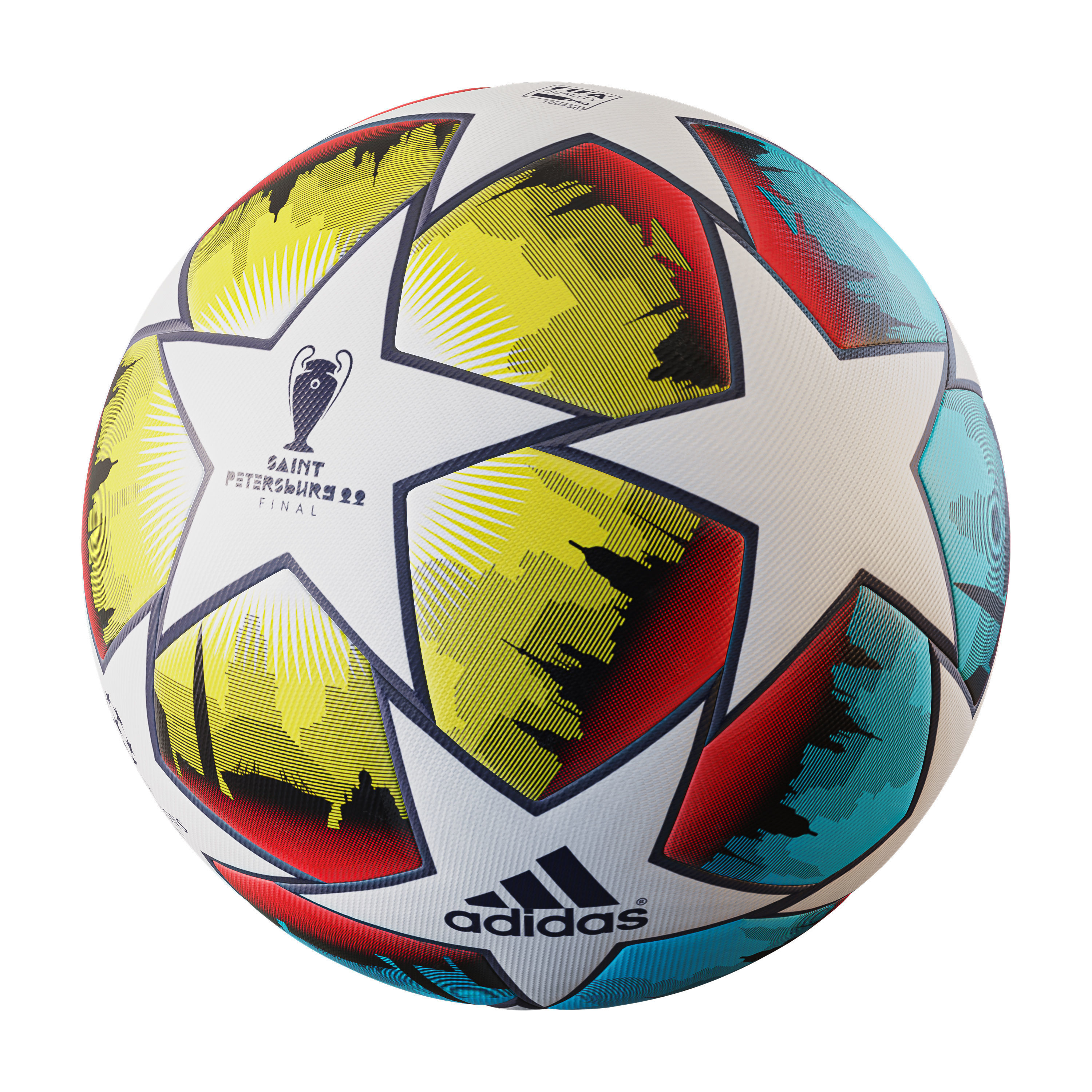 adidas UCL Competition St Petersburg Ball Low-poly 3D model_3