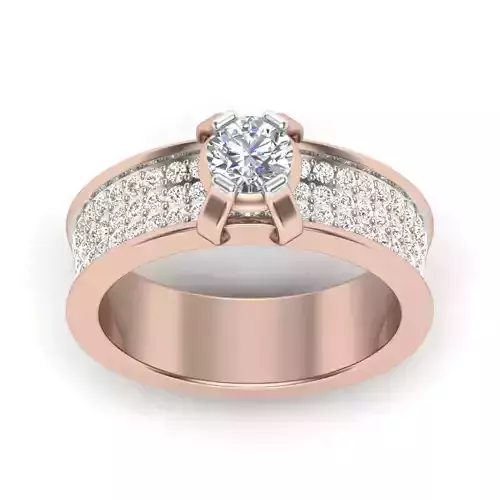 solitaire wedding engagement women ring 3dm render detail