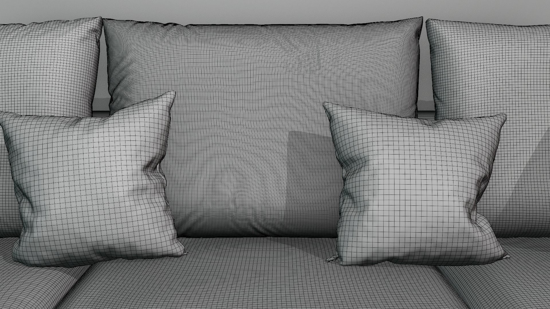 couch sofa with pillows 3D model_12