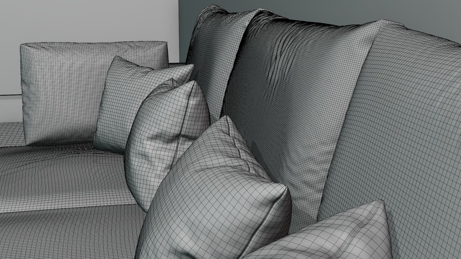couch sofa with pillows 3D model_13