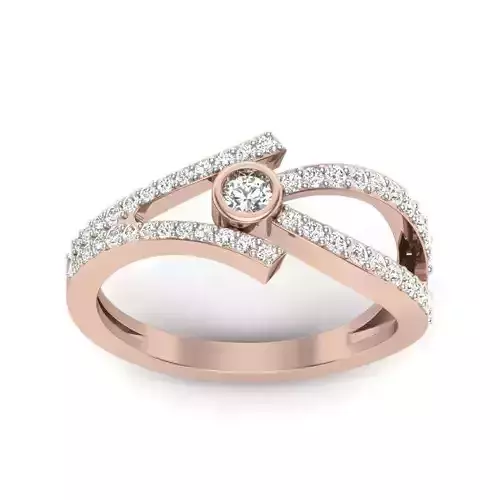 solitaire wedding engagement women ring 3dm render detail