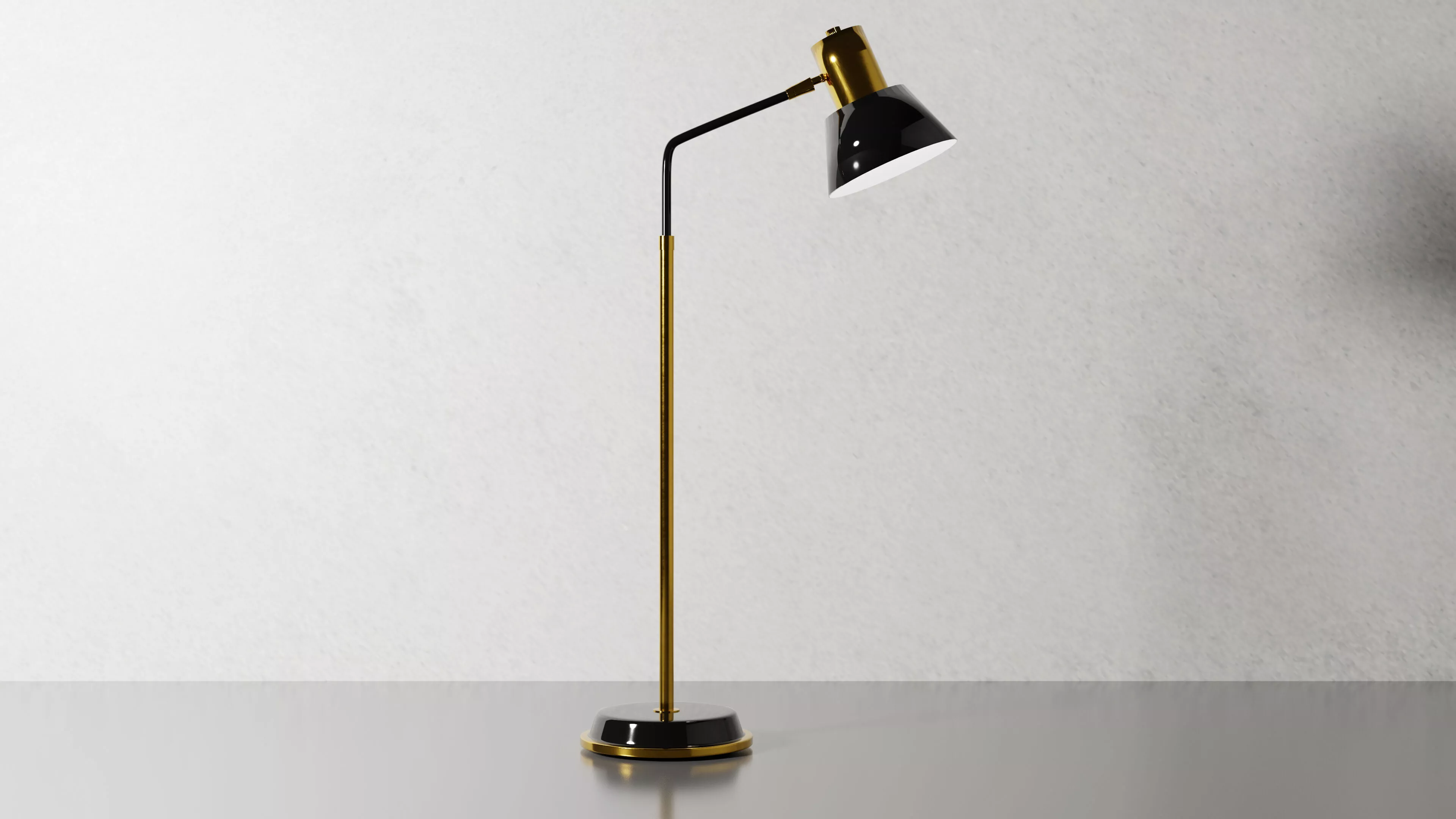 Cylinder task floor lamp 3D model Free 3D model