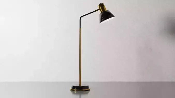 Cylinder task floor lamp 3D model