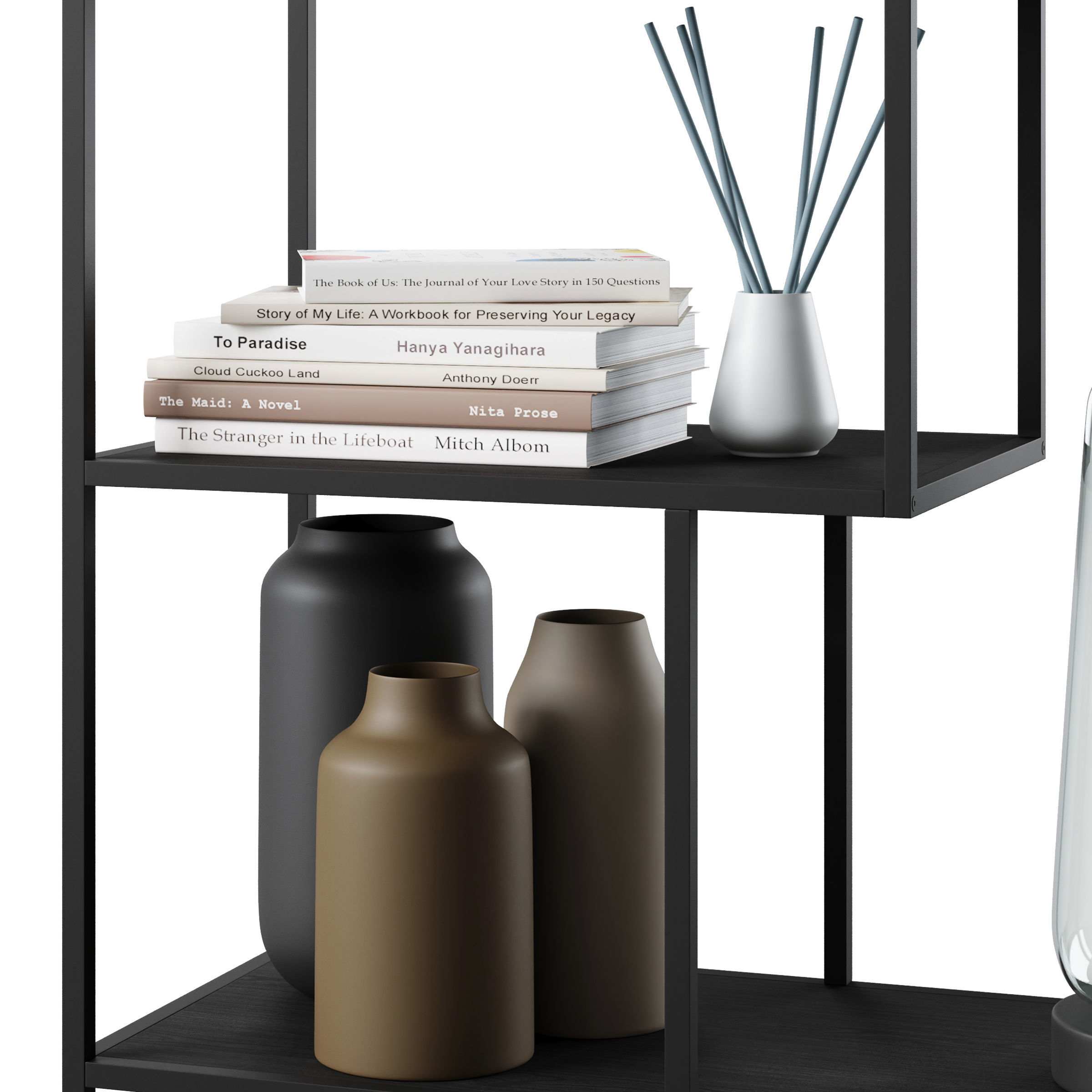 Bookcase Seaford by Actona 3D model_5