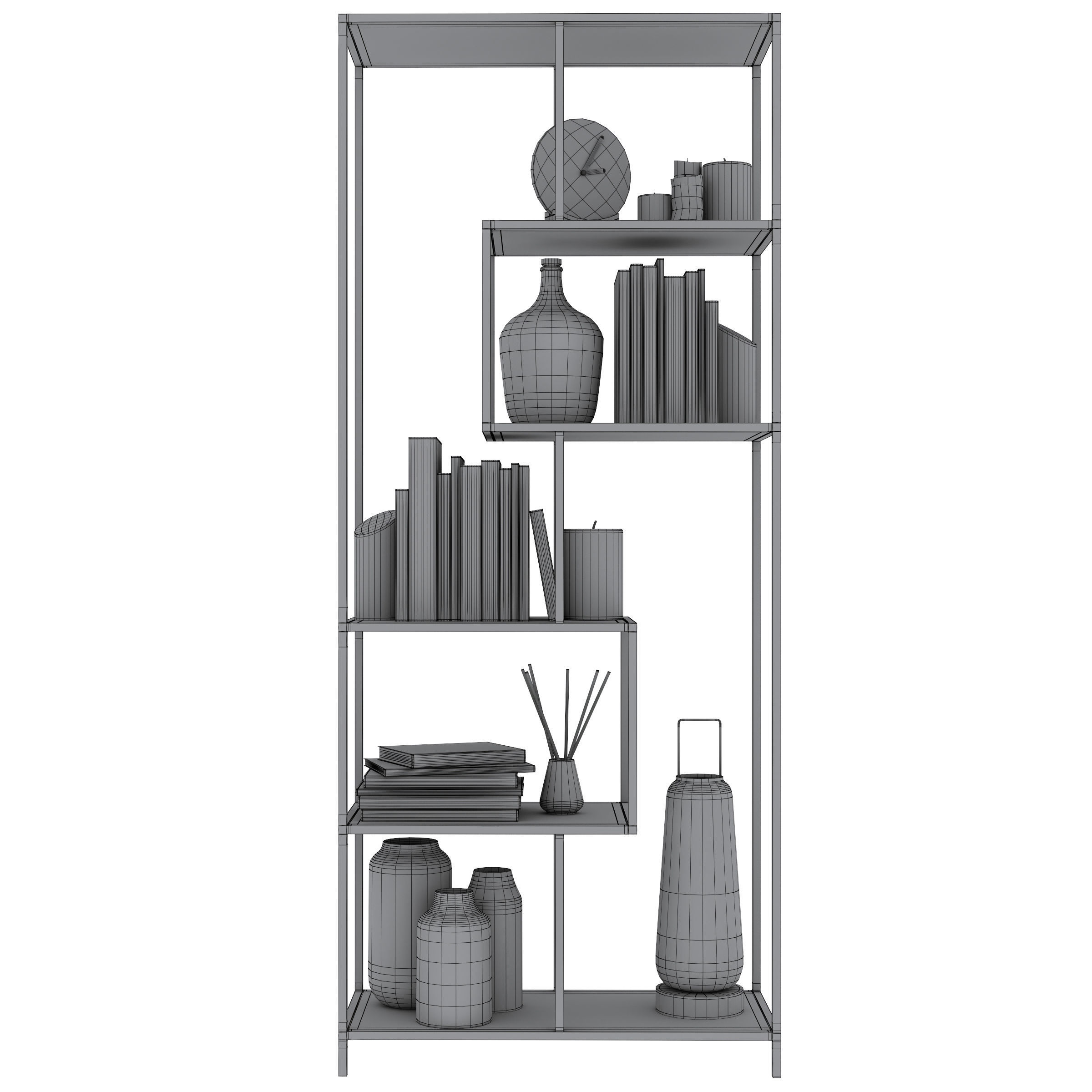 Bookcase Seaford by Actona 3D model_6