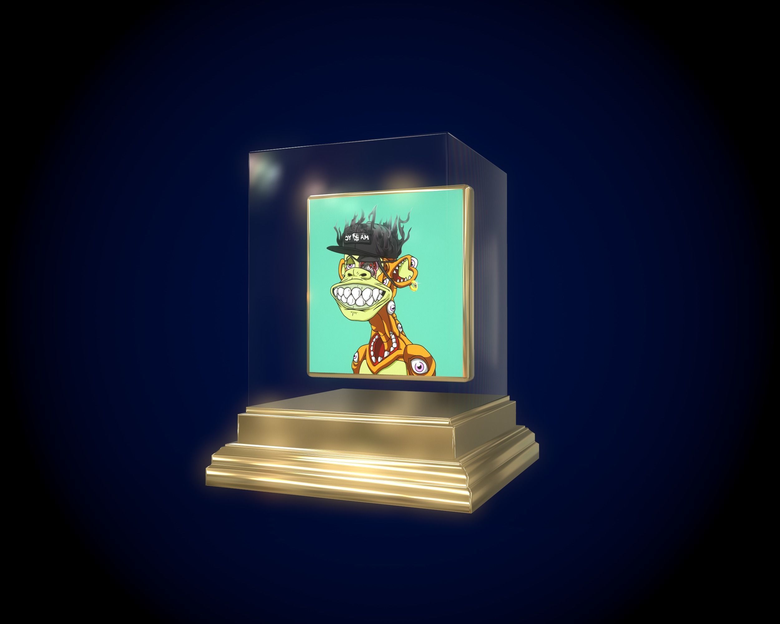 Mutant Ape 21 Gold Club Low-poly 3D model_5