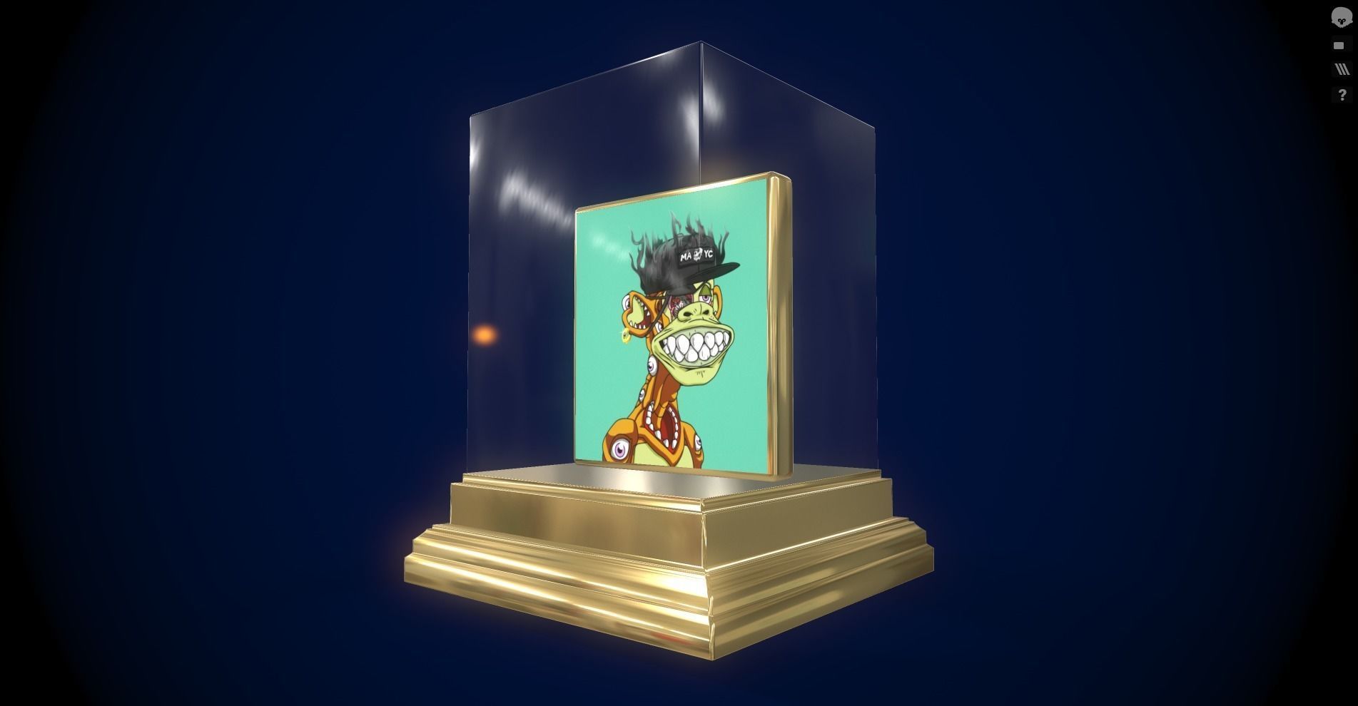 Mutant Ape 21 Gold Club Low-poly 3D model_14