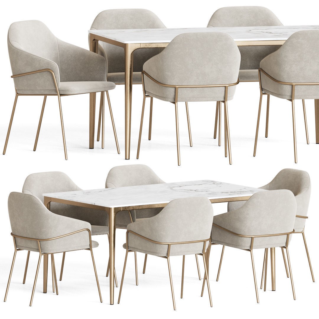 Dining Set 59 3D model_1