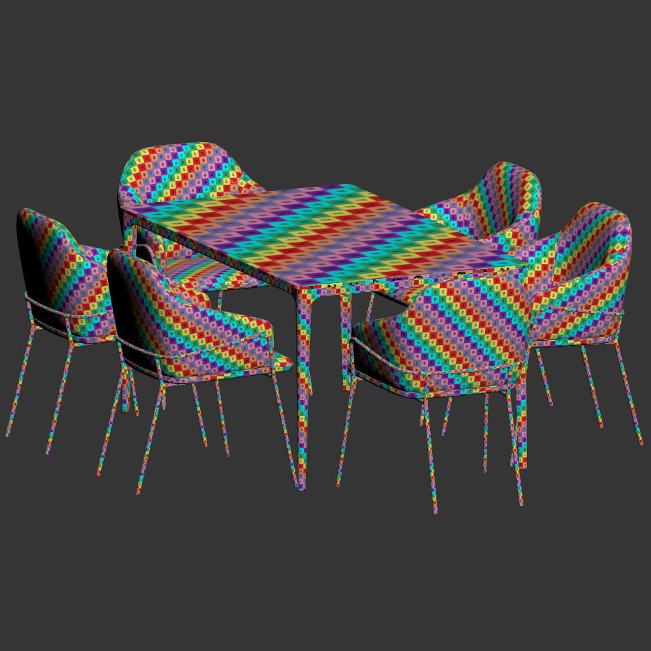 Dining Set 59 3D model_4