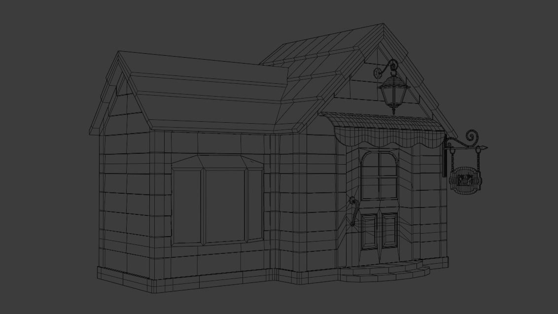 Clothing store Low-poly 3D model_4