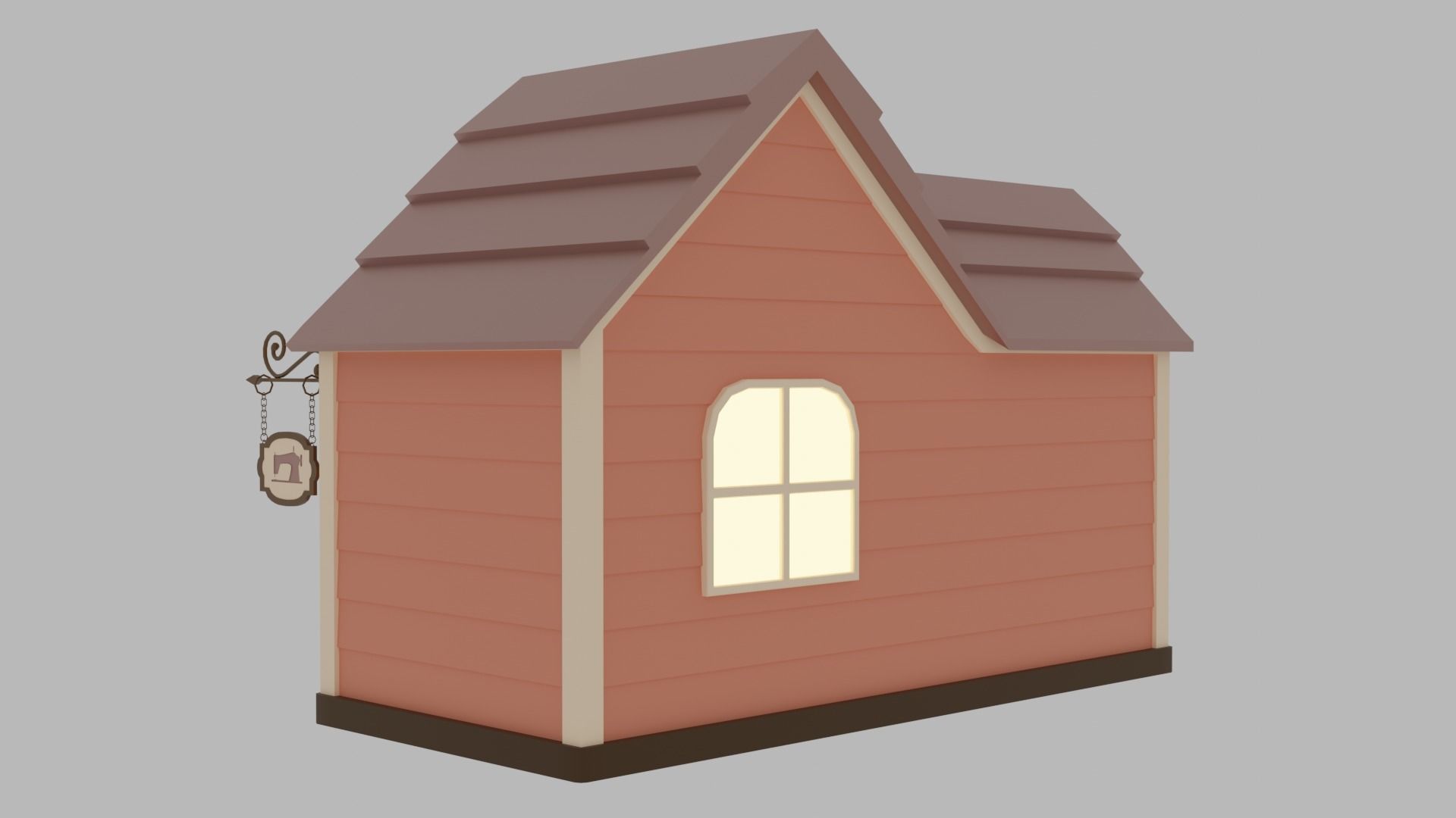 Clothing store Low-poly 3D model_8