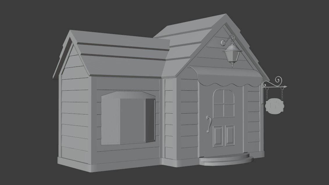 Clothing store Low-poly 3D model_3