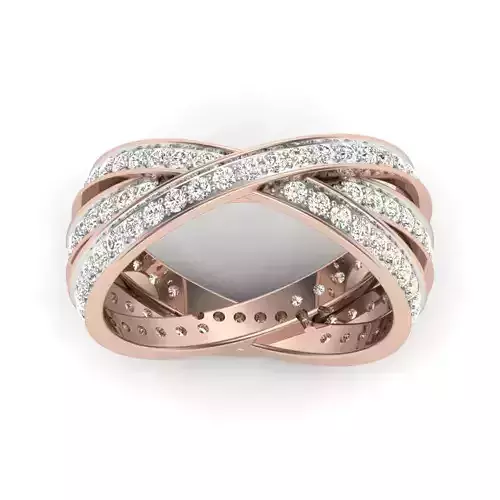 Mobius Diamond Wedding Band Women Ring 3D print model