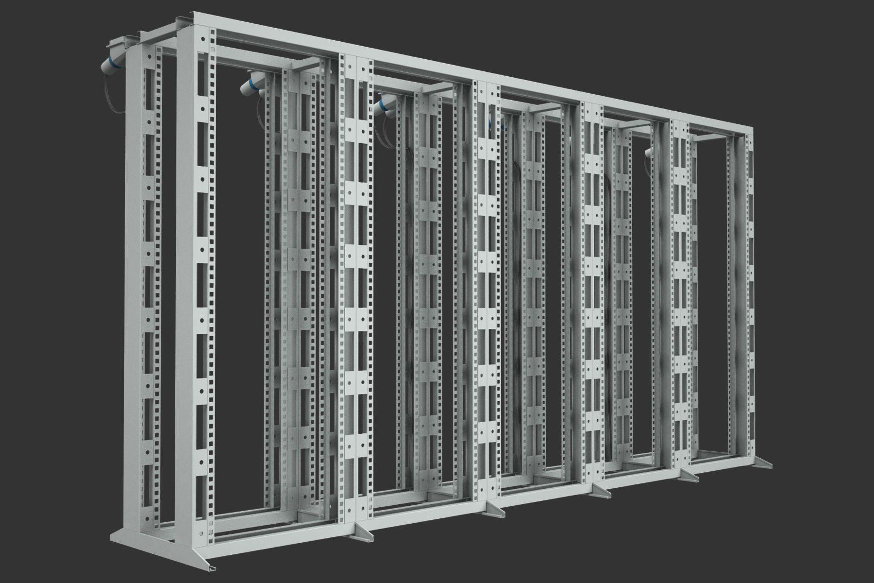 Data Server Chassis Rack 3D model_3