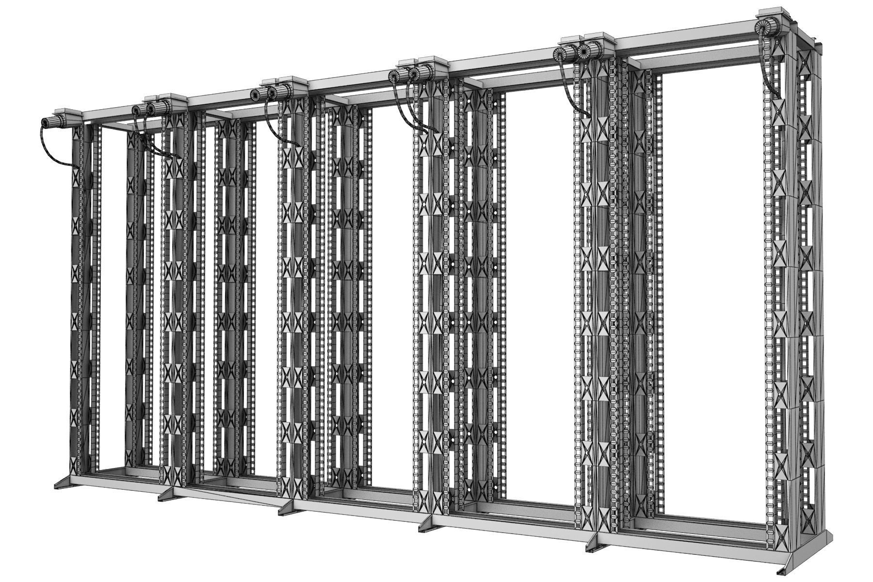 Data Server Chassis Rack 3D model_16