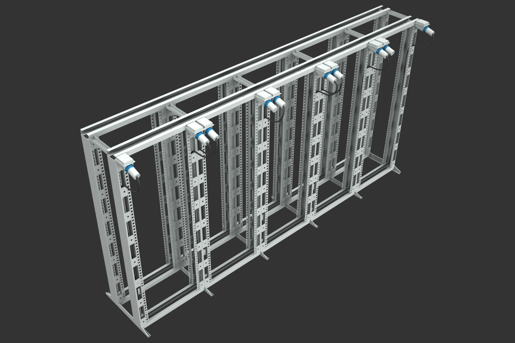 Data Server Chassis Rack 3D model_14