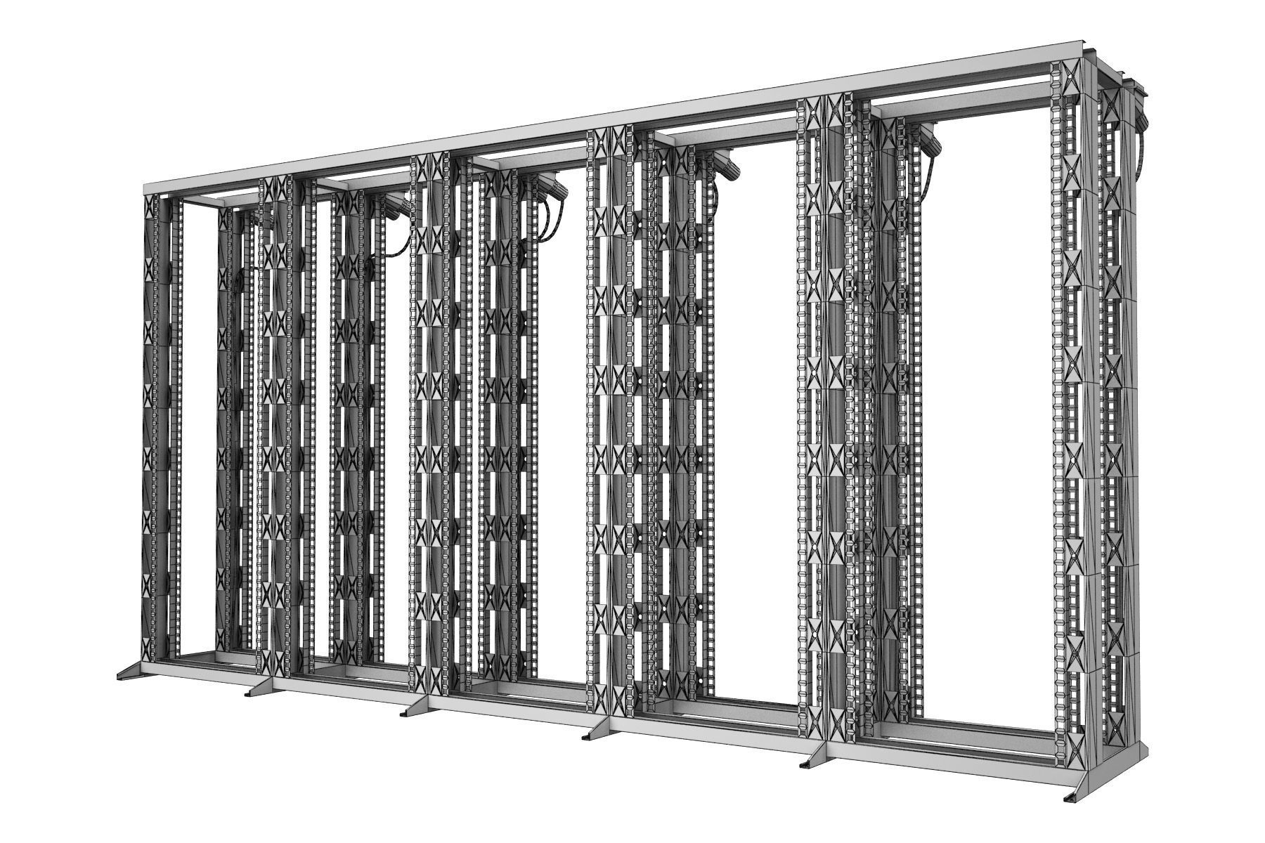 Data Server Chassis Rack 3D model_5