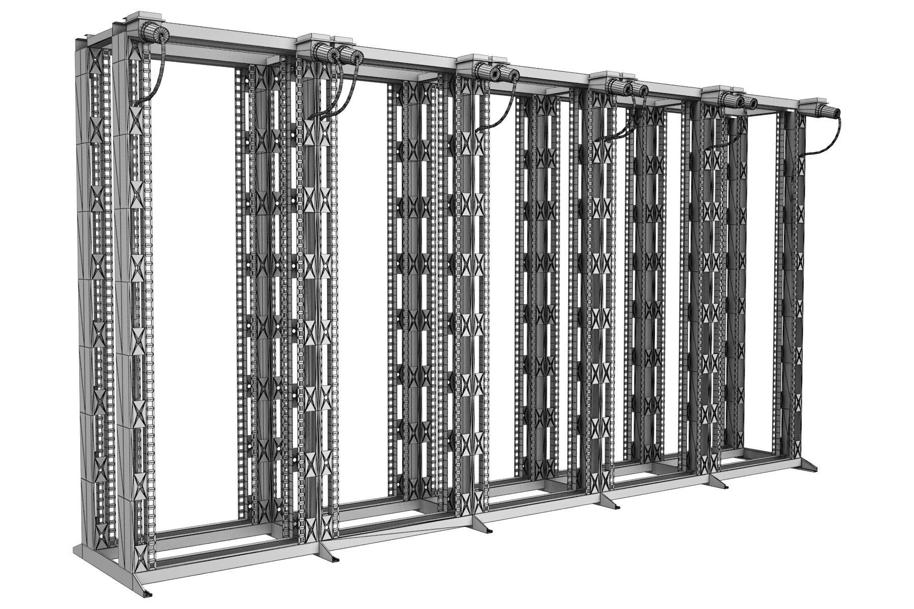 Data Server Chassis Rack 3D model_15