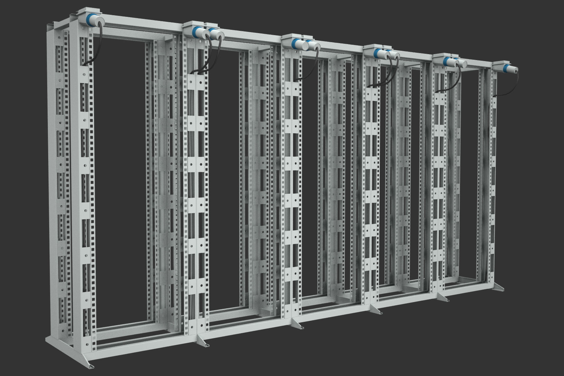 Data Server Chassis Rack 3D model_1
