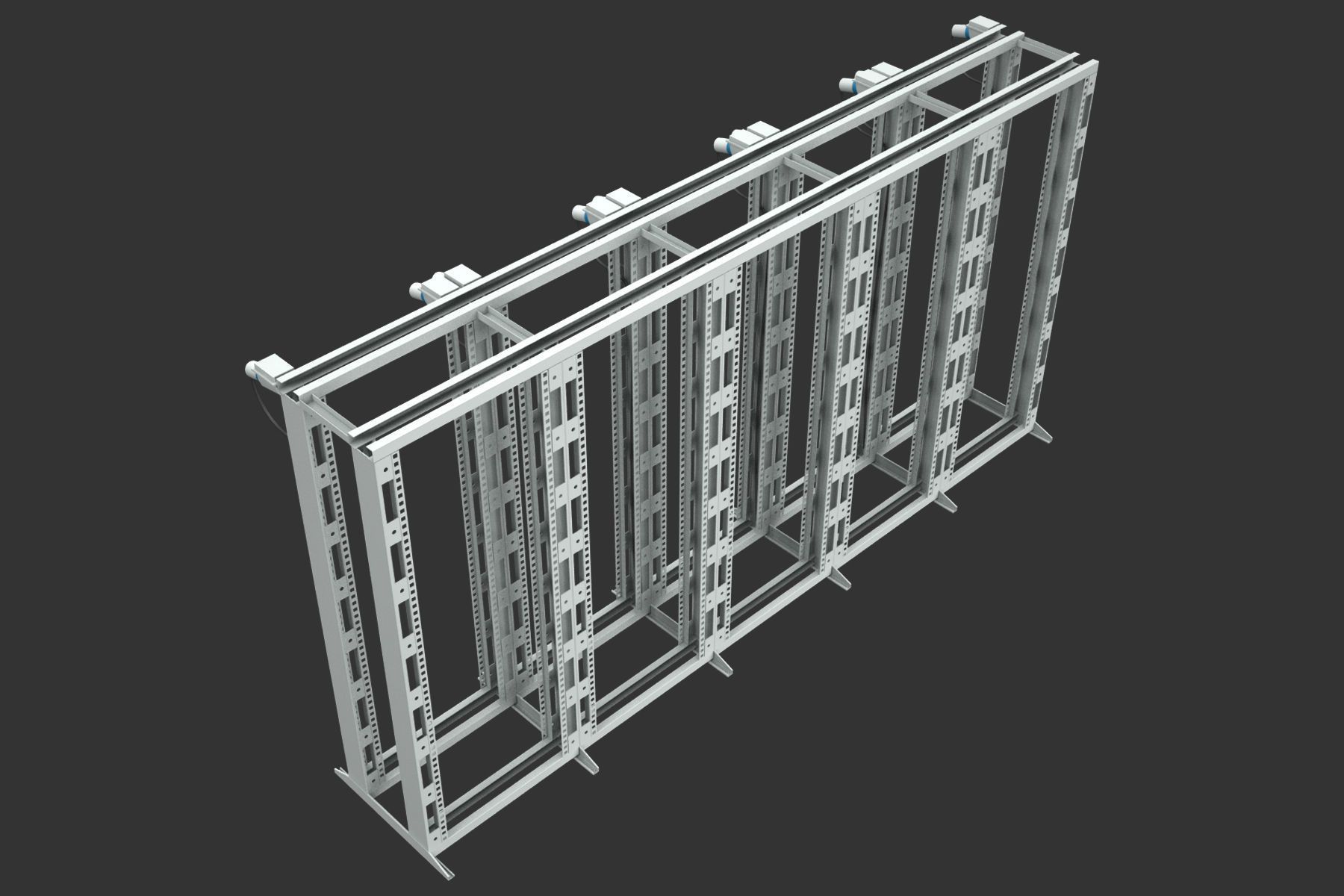 Data Server Chassis Rack 3D model_13