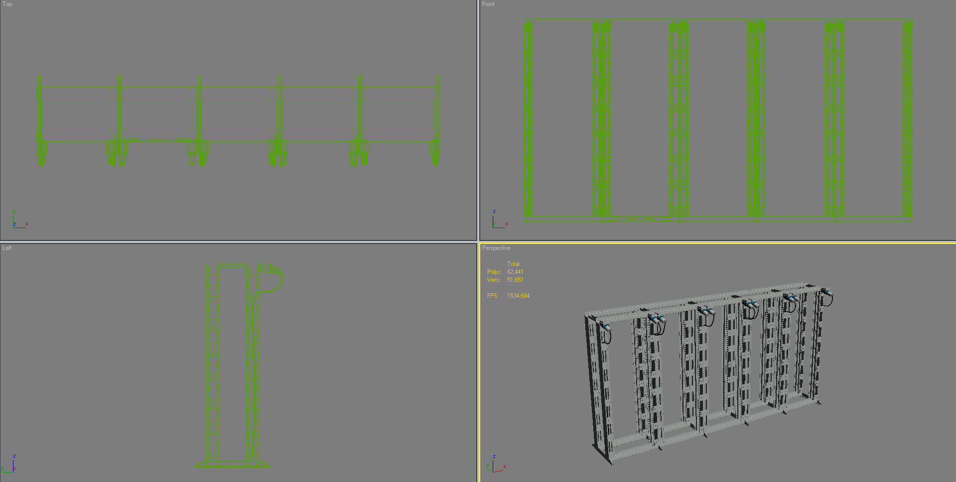 Data Server Chassis Rack 3D model_11