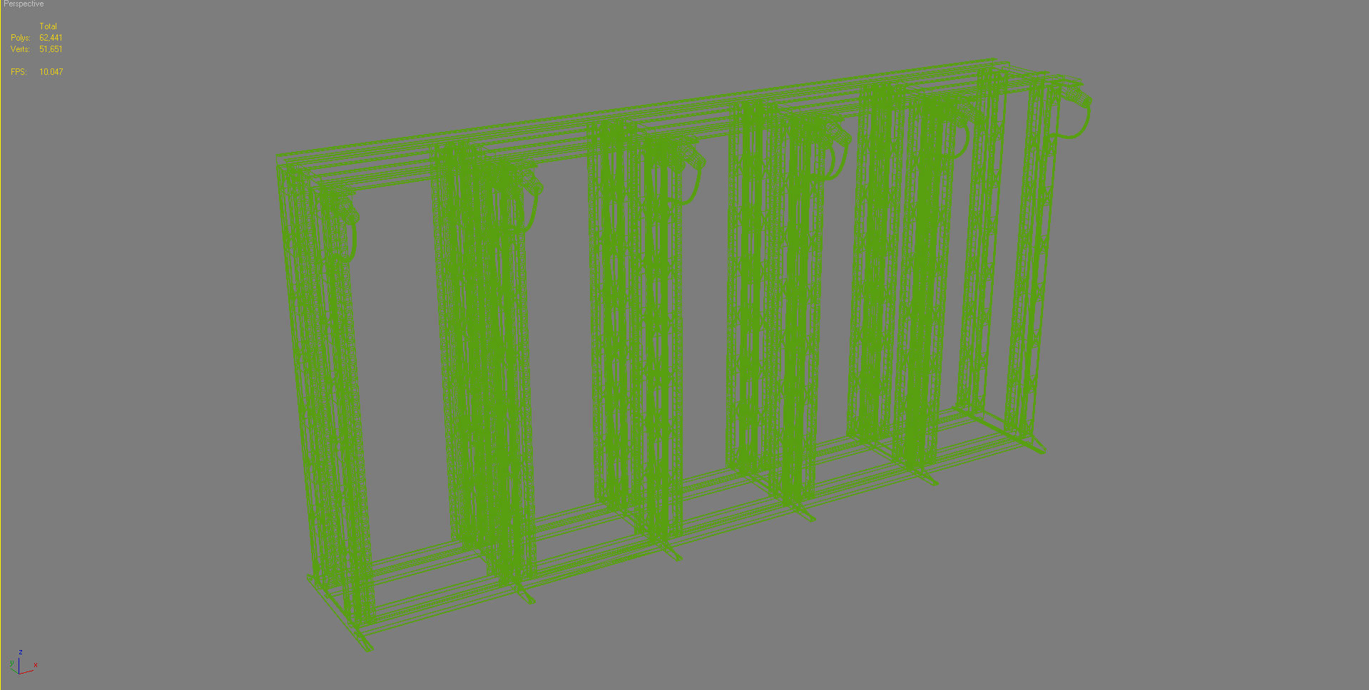 Data Server Chassis Rack 3D model_8