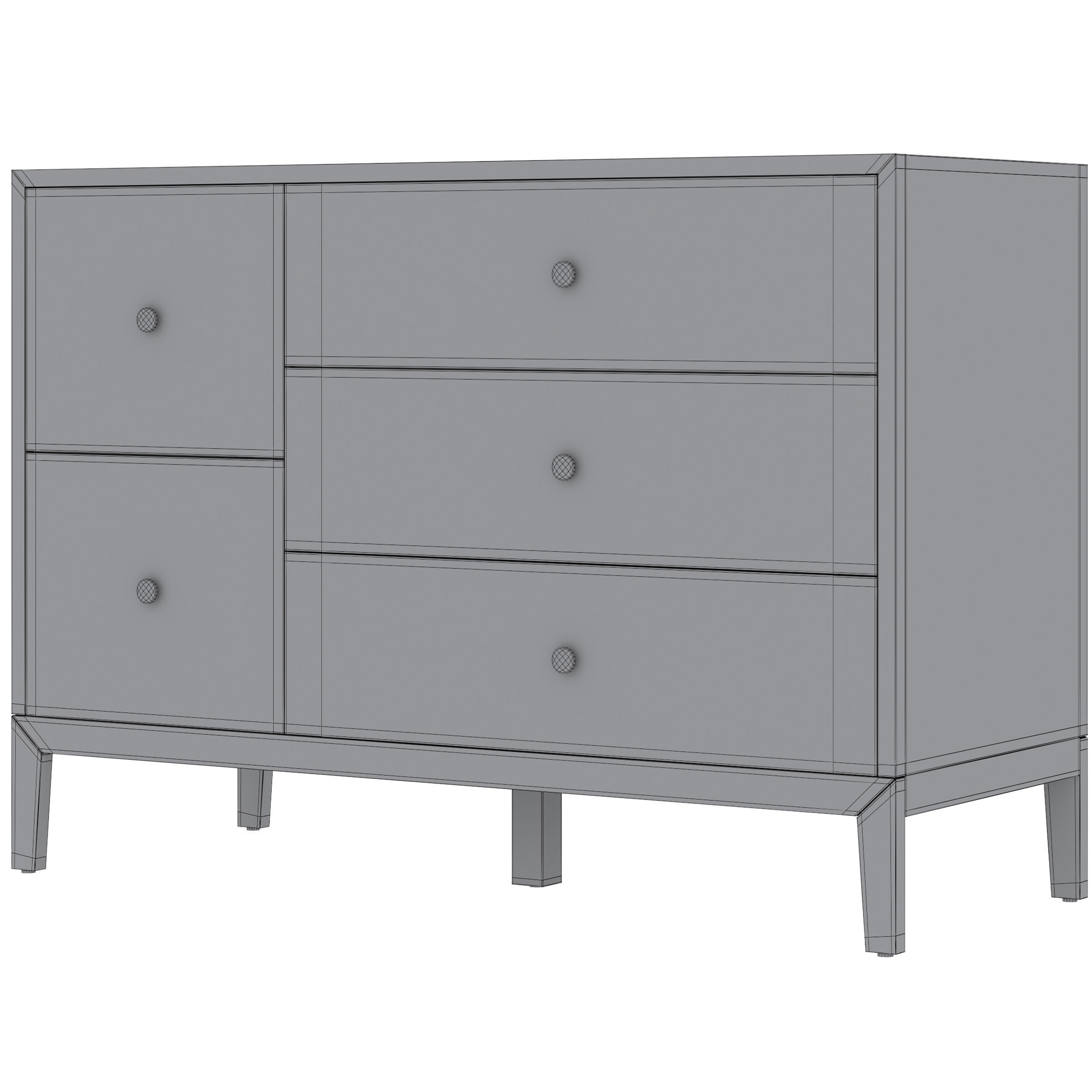 Kids Ever Simple Wide Dresser 3D model_4