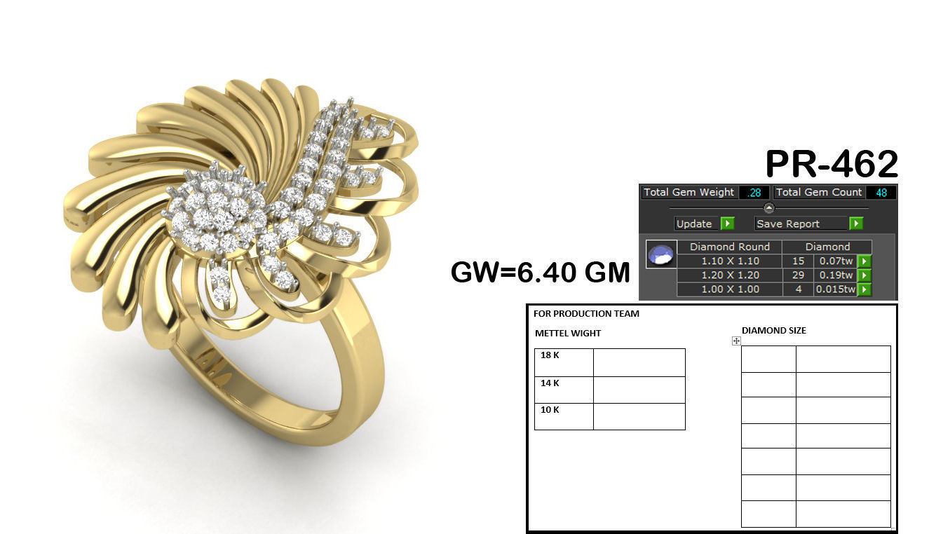 Diamond Eternity Wedding Band Ring Many Fingers 3D print model_6