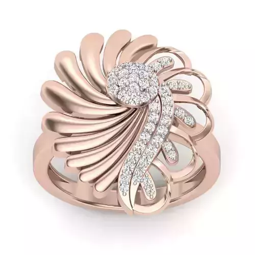 Diamond Eternity Wedding Band Ring Many Fingers 3D print model