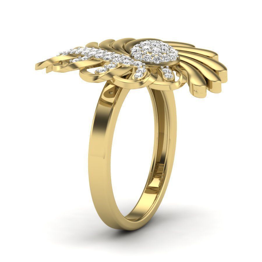 Diamond Eternity Wedding Band Ring Many Fingers 3D print model_4