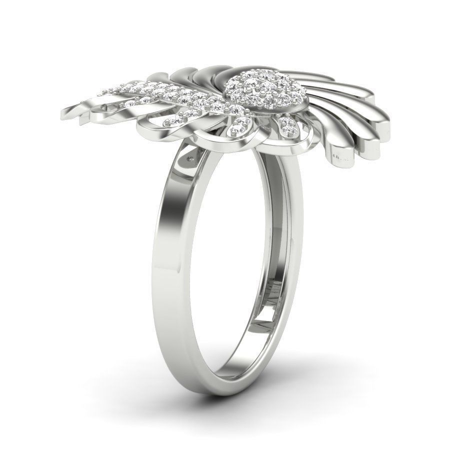 Diamond Eternity Wedding Band Ring Many Fingers 3D print model_7