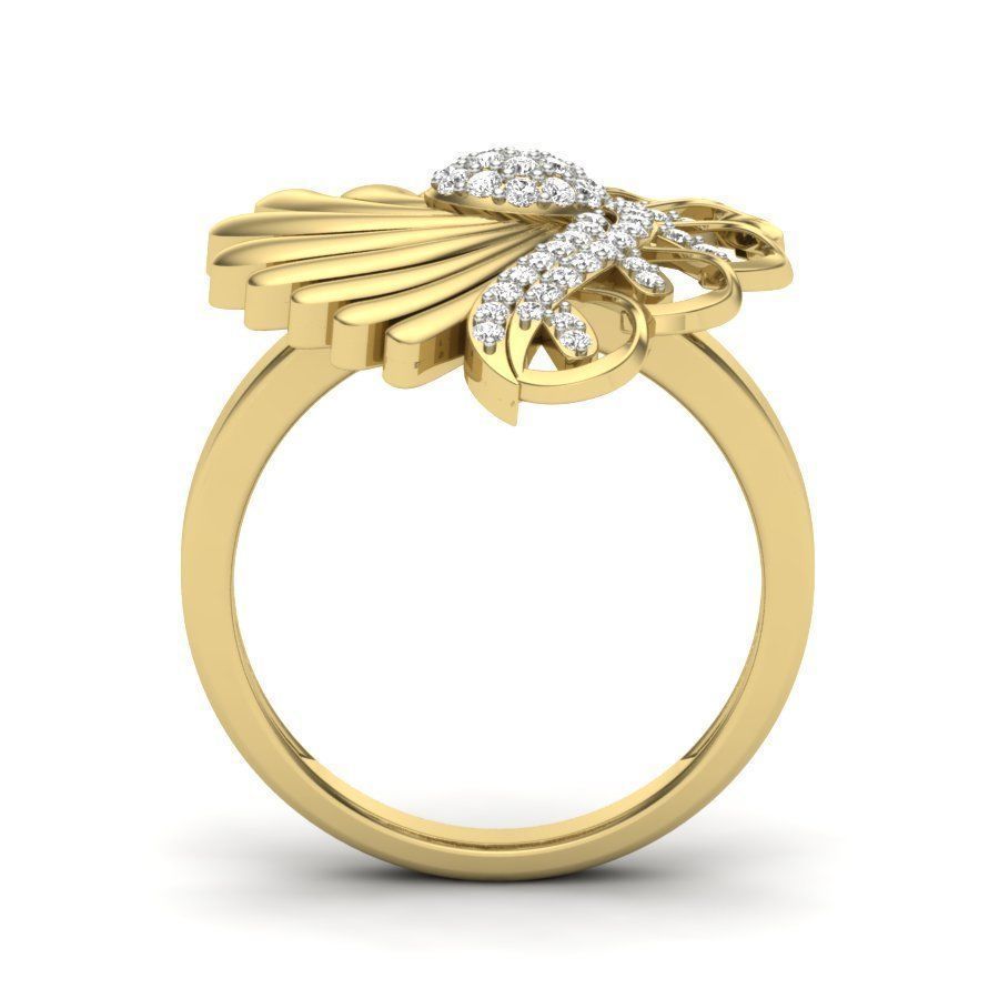 Diamond Eternity Wedding Band Ring Many Fingers 3D print model_3