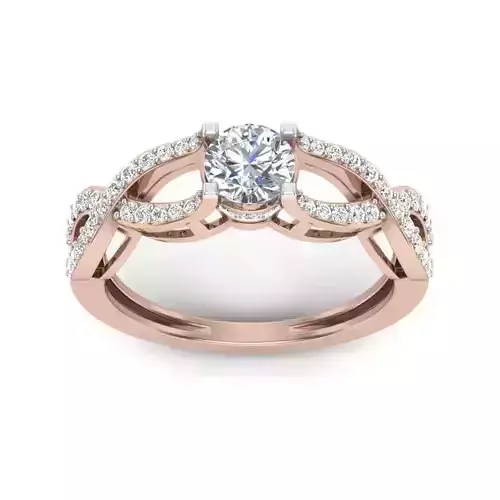 Diamond Wedding Band Women Ring 3D print model