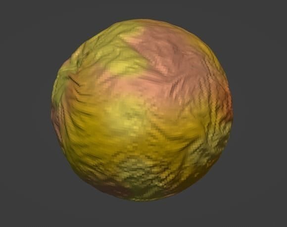 orange planet Free low-poly 3D model