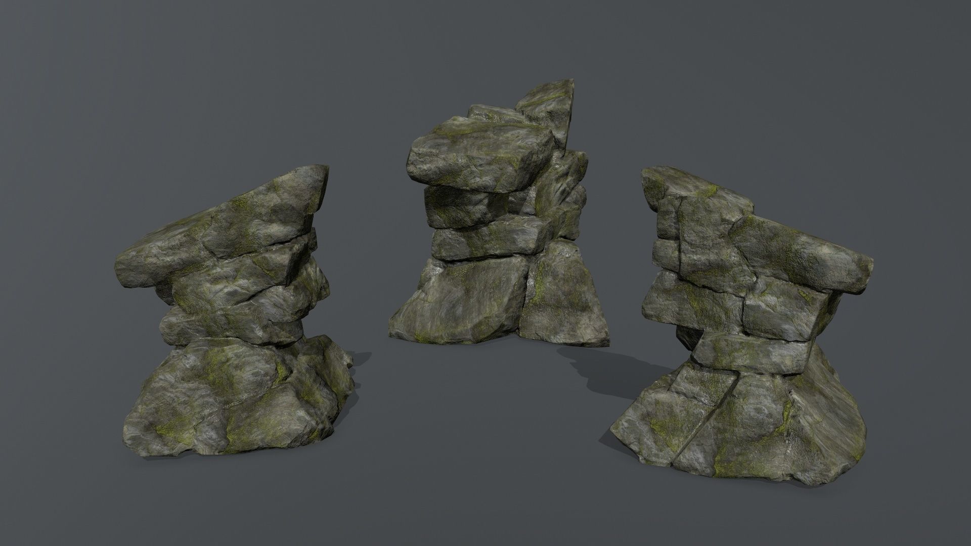rocks rock Low-poly 3D model_19