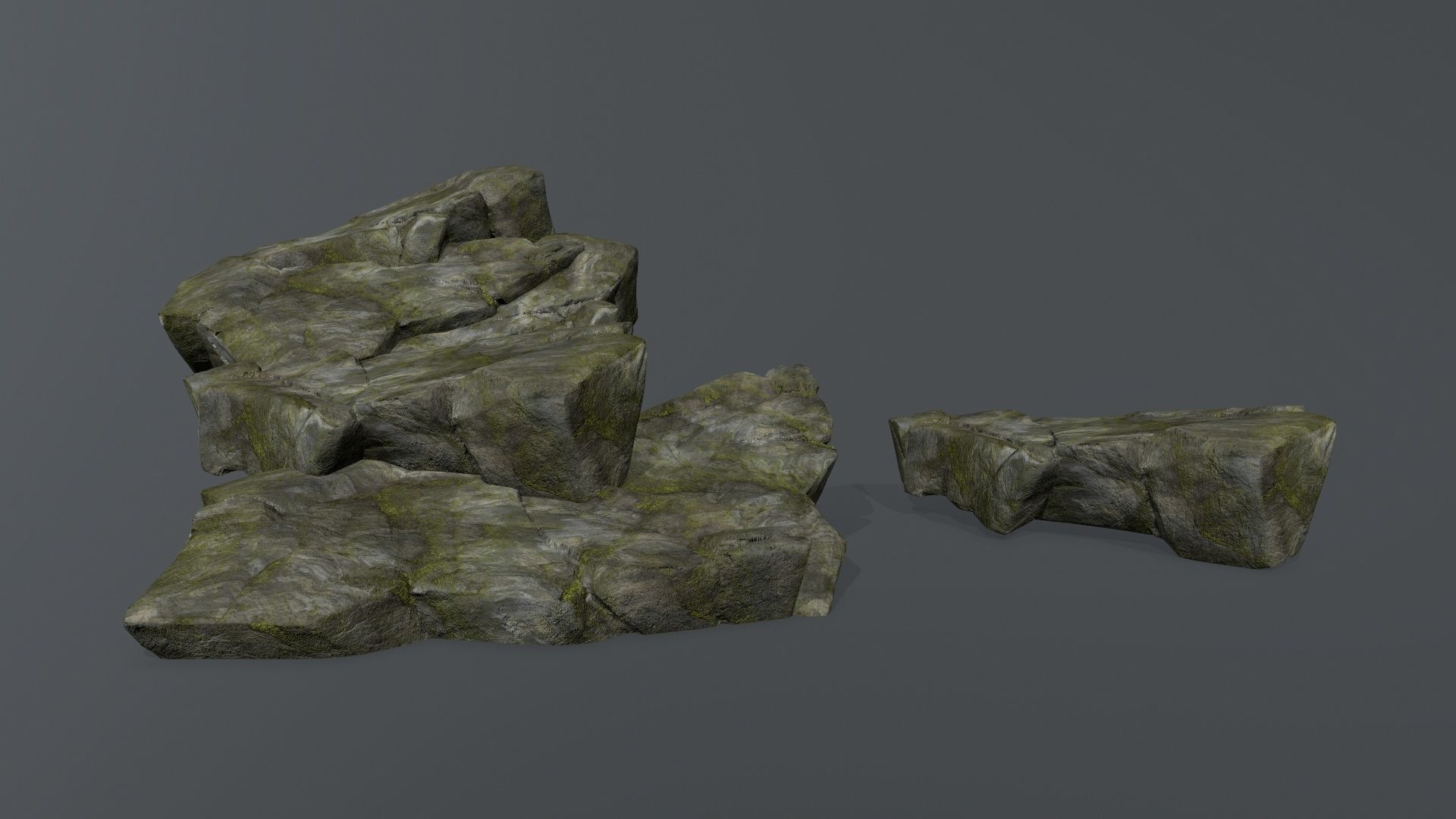 rocks rock Low-poly 3D model_25