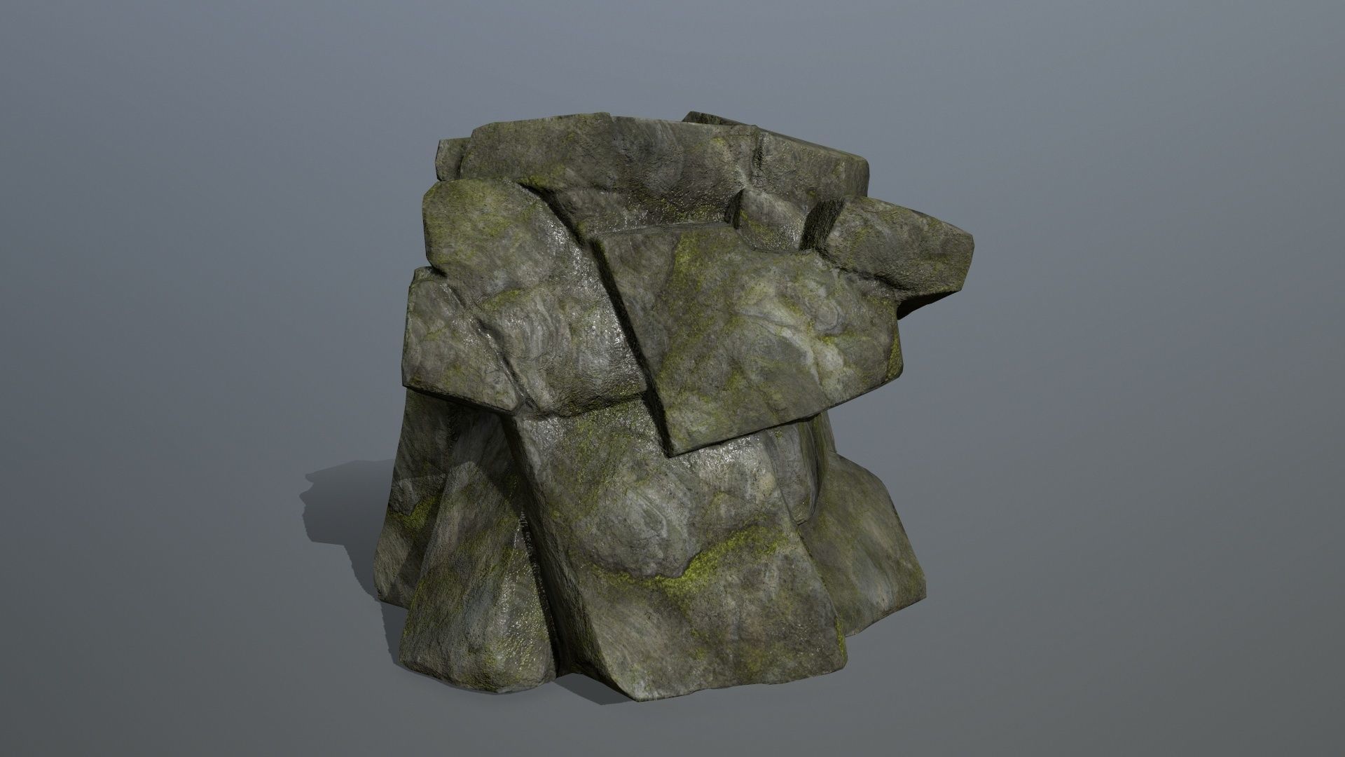 rocks rock Low-poly 3D model_1