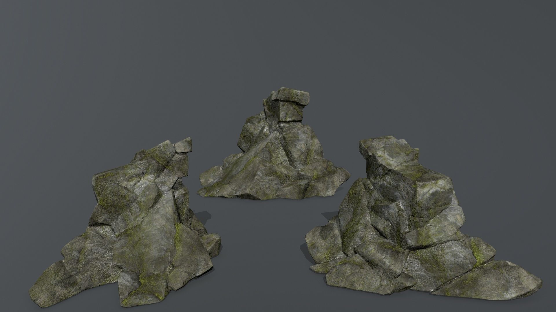 rocks rock Low-poly 3D model_15