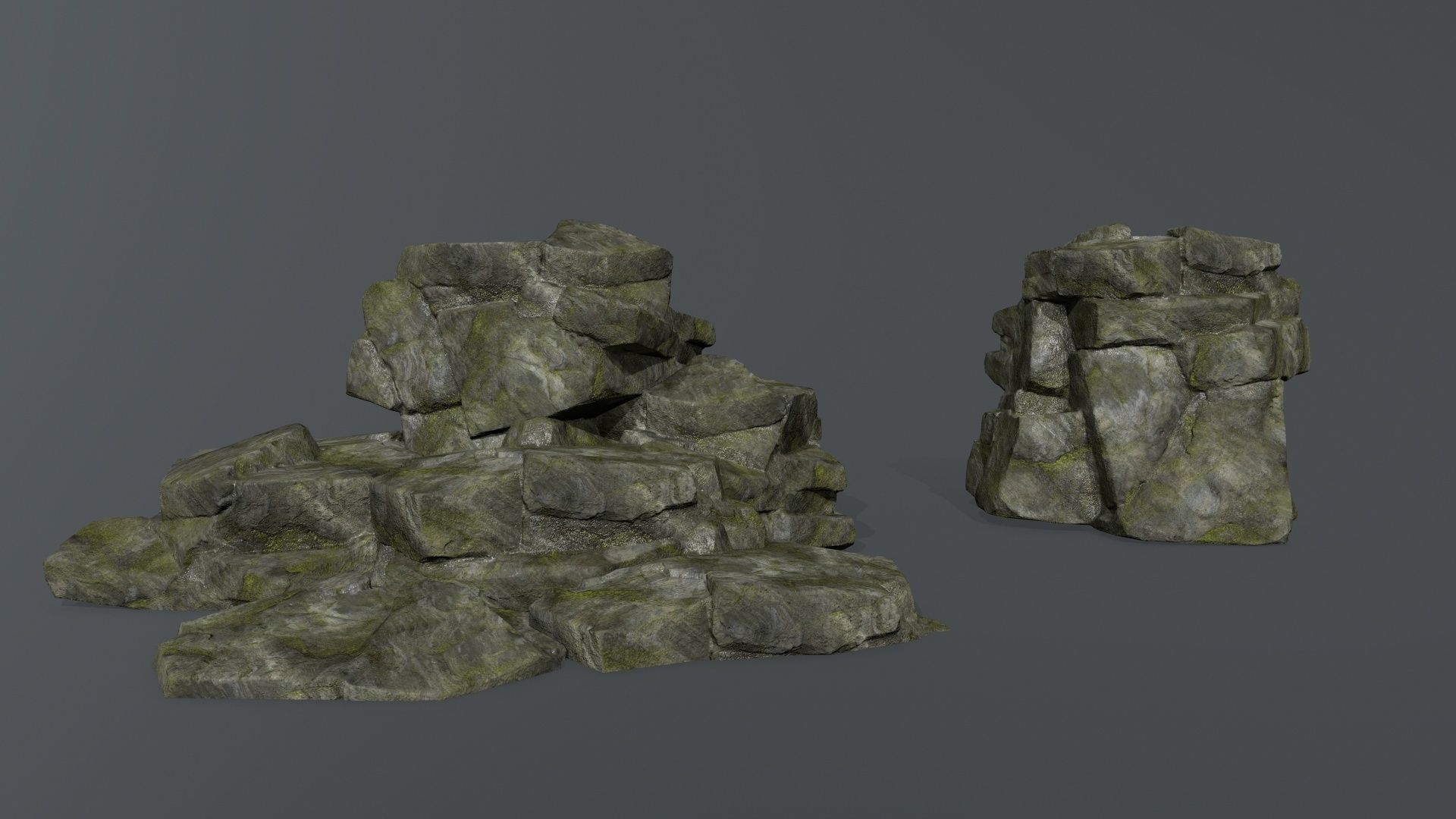 rocks rock Low-poly 3D model_21