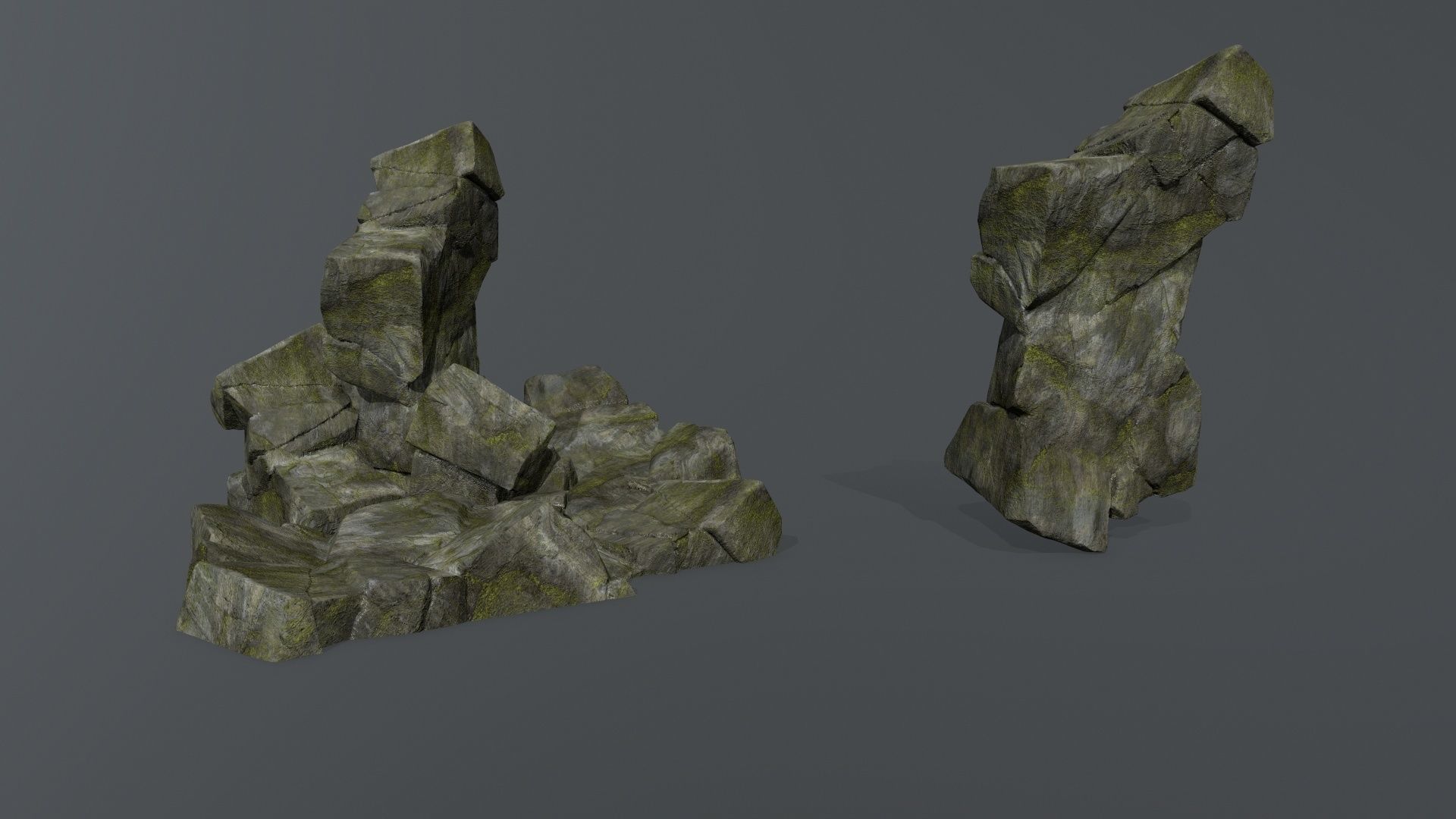 rocks rock Low-poly 3D model_23